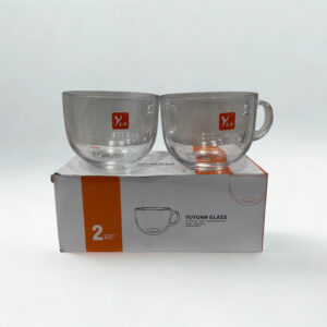TAZAS DE VIDRIO COLOR X2