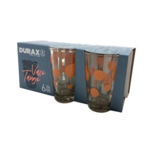 PACK VASO TANGO 400ML LUNARES COLOR X6 DURAX